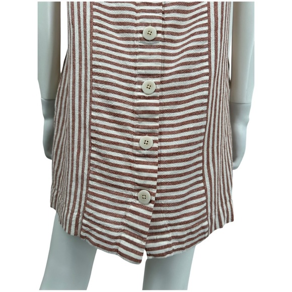Madewell Linen Blend Button Back Dress - Picture 6 of 9